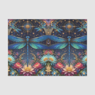Seda Papel de Decoupage de Libélula Boho Caprichoso Col