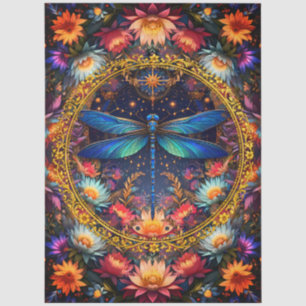 Seda Papel de Decoupage de Libélula Boho Caprichoso Col