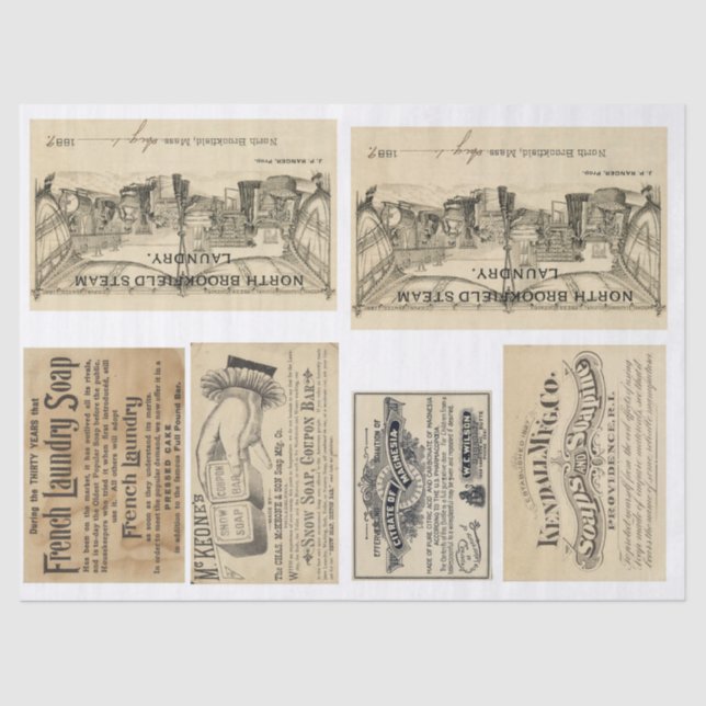 Seda Papel de Decoupage de los elementos del diario de (Anverso)