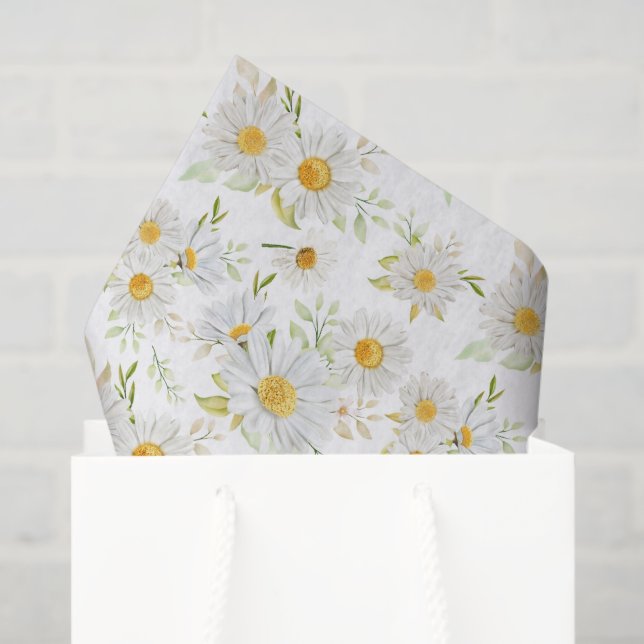 Seda Papel de Decoupage de Margaritas, Jardín Floral (Bolsa de regalo)