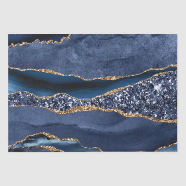 Seda Papel de Decoupage de Mármol de Ágata Brillante Do (Anverso)