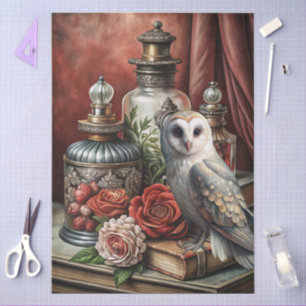 Seda Papel de Decoupage de Muebles con Flores Elegantes