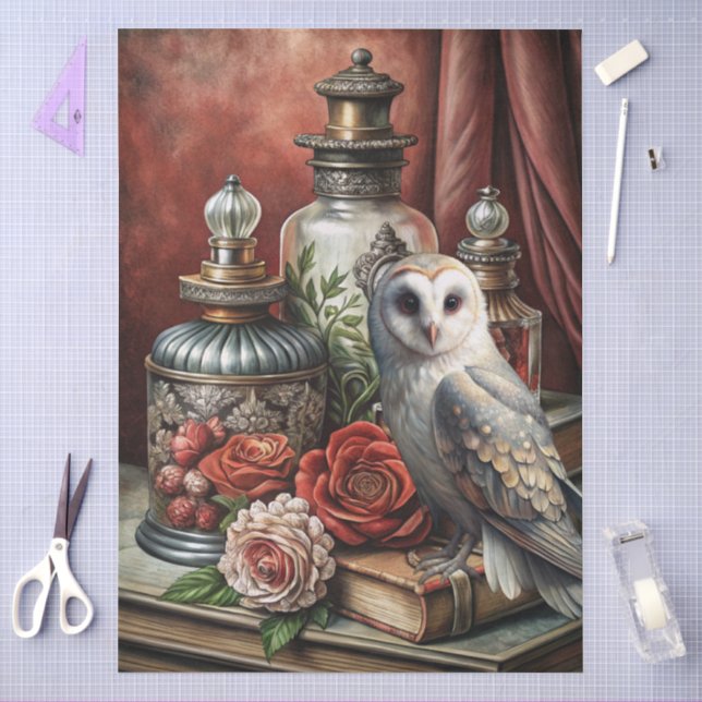 Seda Papel de Decoupage de Muebles con Flores Elegantes (Artesanía)