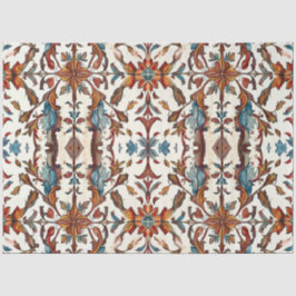 Seda Papel de Decoupage de Otoño Azul y Rústico