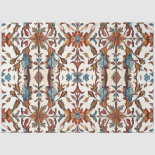 Seda Papel de Decoupage de Otoño Azul y Rústico