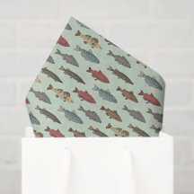 Papel de decoupage de peces, vida marina del océan