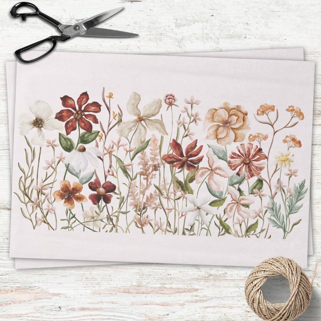 Seda Papel de Decoupage de Pradera de Flores Silvestres (Subido por el creador)