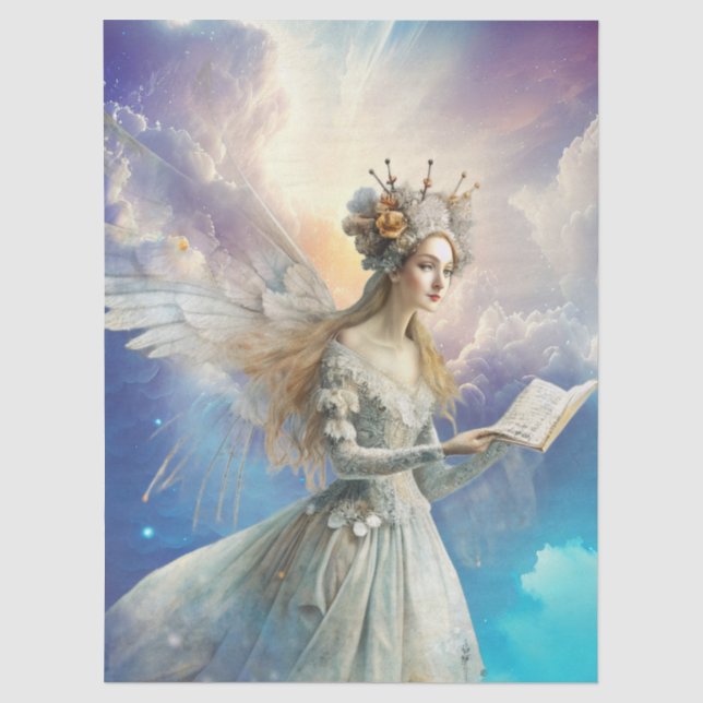 Seda Papel de Decoupage de Princesa Celestial Encantada (Anverso)