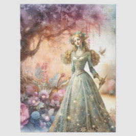 Seda Papel de Decoupage de Princesa Celestial Etérea En