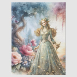 Seda Papel de Decoupage de Princesa Celestial Etérea En