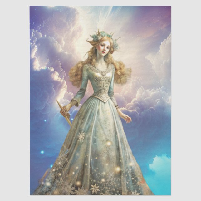 Seda Papel de Decoupage de Princesa Celestial Etérea En (Anverso)