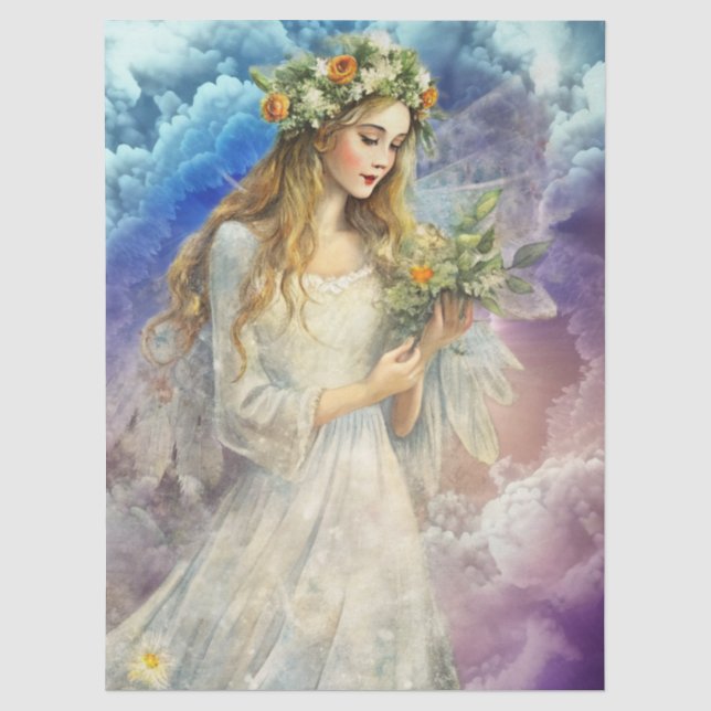 Seda Papel de Decoupage de Princesa Celestial Etérea En (Anverso)