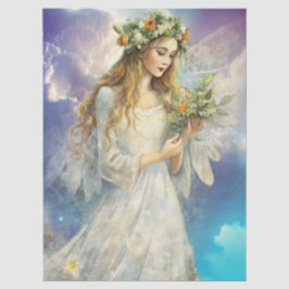 Seda Papel de Decoupage de Princesa Celestial Etérea En
