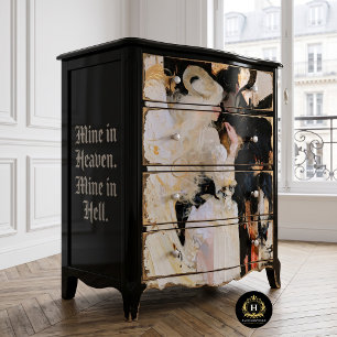 Seda Papel de decoupage de romance gótico oscuro de áng