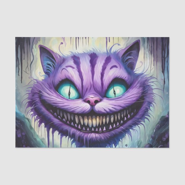 Seda Papel de Decoupage del Gato de Cheshire – Alicia G (Anverso)
