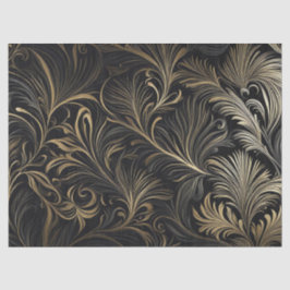 Seda Papel de Decoupage Dorado Regio sobre Negro