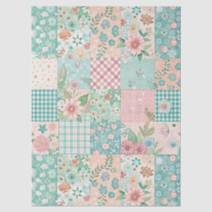 Seda Papel de Decoupage Floral de Primavera en Pastel