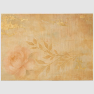 Seda Papel de Decoupage Floral Melocotón Botanica Vinta