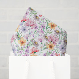 Seda Papel de decoupage floral naranja púrpura, flores 