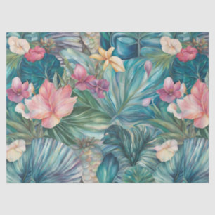 Seda Papel de Decoupage Tropical Iridescente para Manua