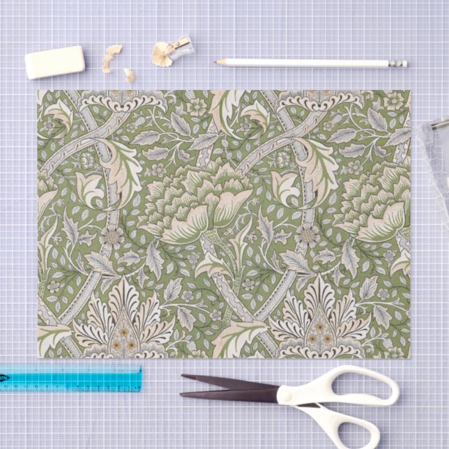 Seda Papel de Decoupage William Morris Windrush (Artesanía)