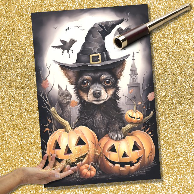 Seda Papel de desahucio de Halloween Dog 1 (Subido por el creador)