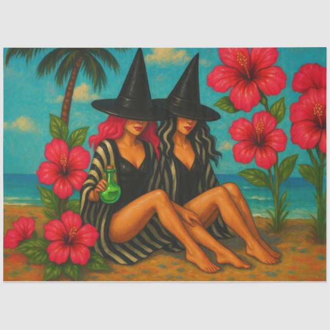 Seda Papel de desalojo de brujas tropicales - playa (Anverso)