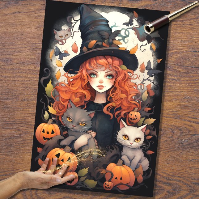 Seda Papel de desalojo de Halloween para Chica de Bruja (Subido por el creador)