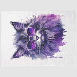 Seda Papel de descascaramiento gato morado fresco