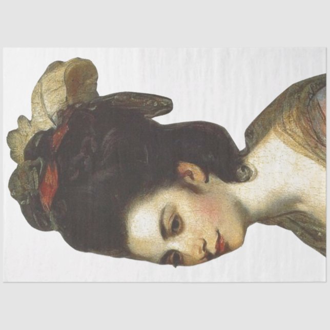 Seda Papel de descifrado de perfil de mujer (Anverso)