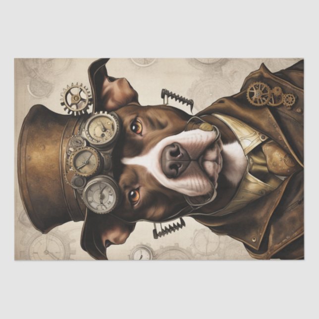 Seda Papel de descodificación de Pitbull en Steampunk (Anverso)