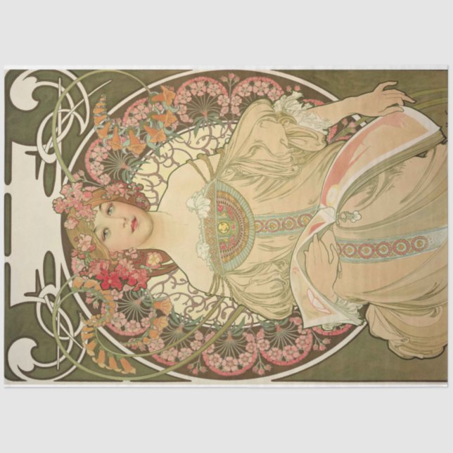 Seda Papel de descomposición Art Nouveau (Anverso)