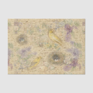 Seda Papel de descomposición de aves amarillas de Pascu