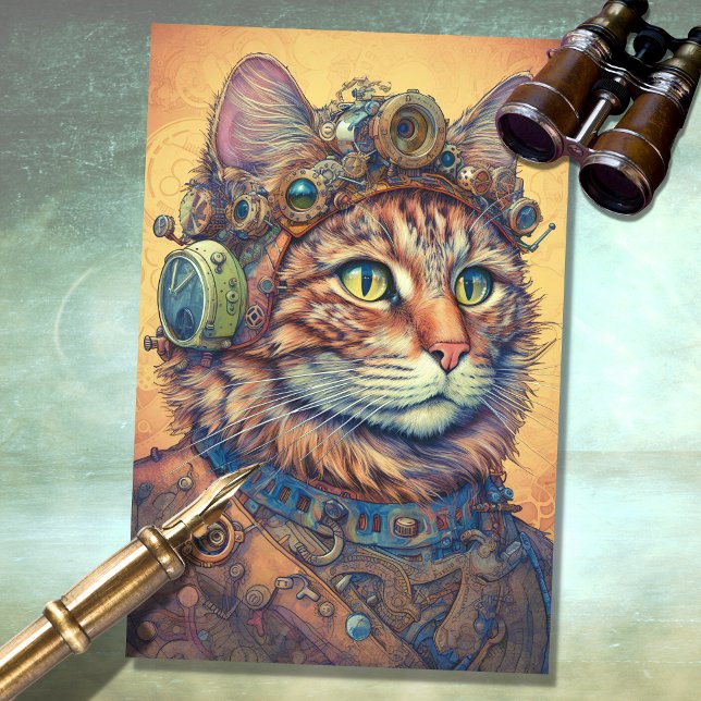 Seda Papel de descomposición de Cat Steampunk 4 (Subido por el creador)