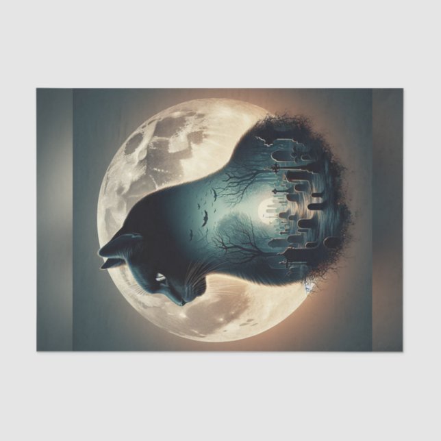 Seda Papel de descomposición de Cementerio de Gato Negr (Anverso)