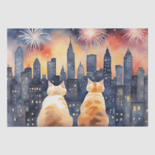 Seda Papel de descomposición de gatos y fuegos artifici