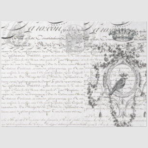 Seda Papel de descomposición de guiones de pájaro hor
