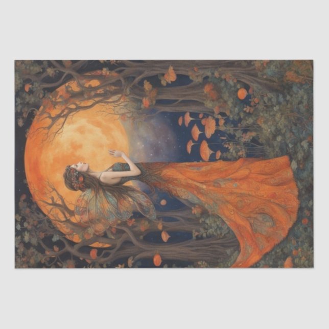 Seda Papel de descomposición de hadas de otoño encantad (Anverso)