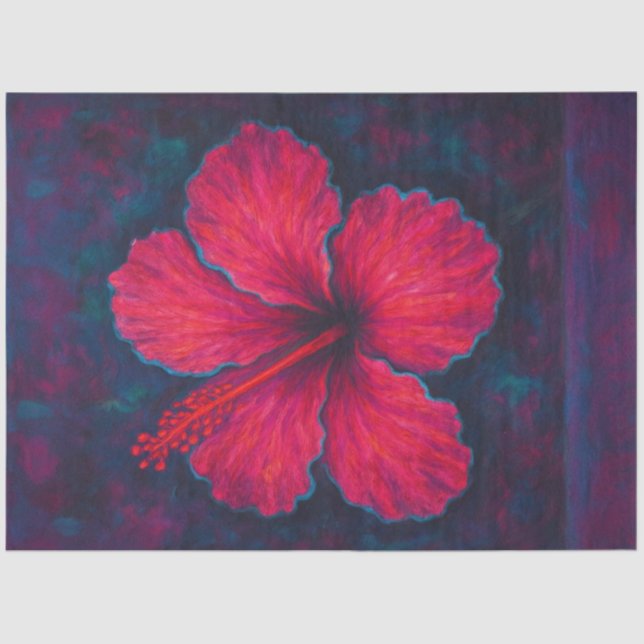 Seda Papel de descomposición de Hibiscus Eléctrico - Ro (Anverso)