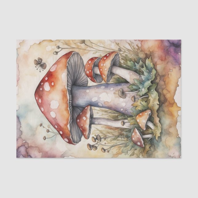 Seda Papel de descomposición de hongos de color de agua (Anverso)