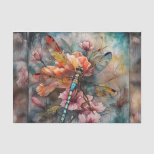 Seda Papel de descomposición de la libélula acuática de