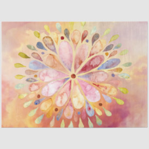 Seda Papel de descomposición de mandala floral