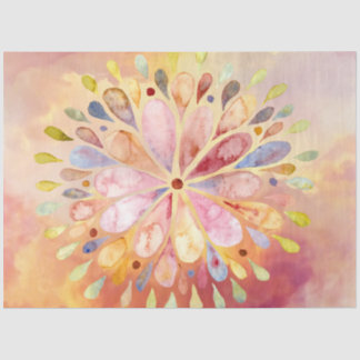 Seda Papel de descomposición de mandala floral