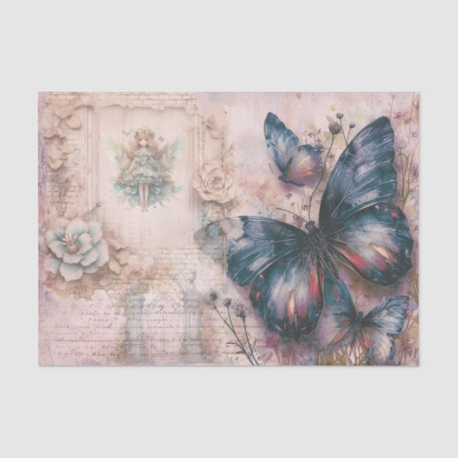 Seda Papel de descomposición del collarín de mariposa m (Anverso)