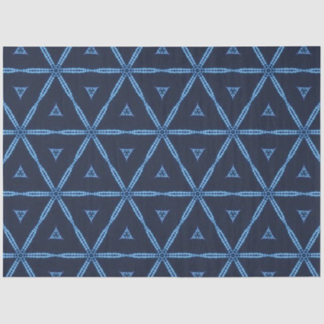 Seda Papel de descomposición textil índigo africano (Anverso)