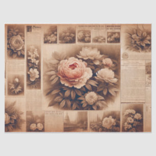 Seda Papel de desconchado con estilo de cosecha