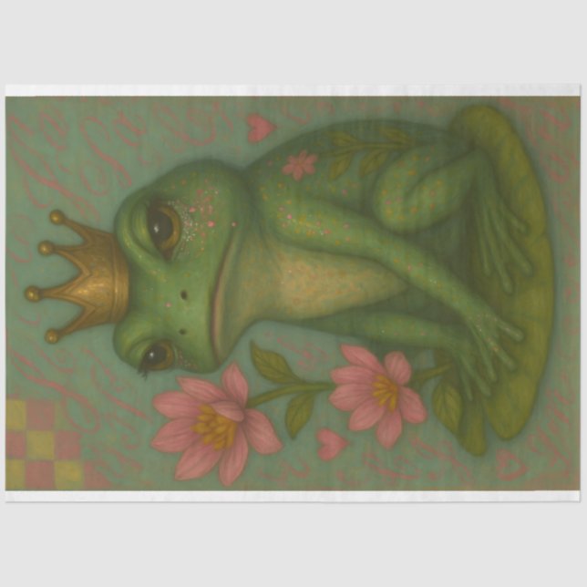 Seda Papel de desconchado de la princesa de rana - Crow (Anverso)