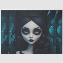 Seda Papel de desconchado de ojos grandes Chicas de gót