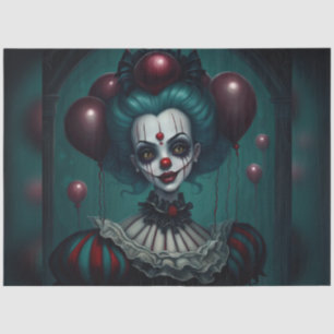 Seda Papel de desconchado de payaso amarillo teñido de