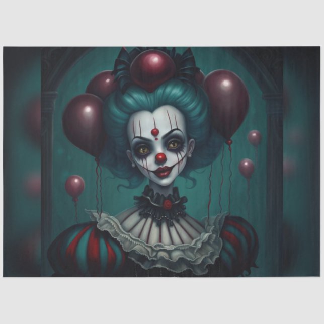 Seda Papel de desconchado de payaso amarillo teñido de  (Anverso)